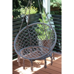 Huśtawka ogrodowa - krzesło BOCIANIE GNIAZDO SZARE