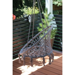 Huśtawka ogrodowa - krzesło BOCIANIE GNIAZDO SZARE